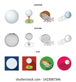 Vector illustration of ball and soccer logo. Set of ball and basketball stock symbol for web.