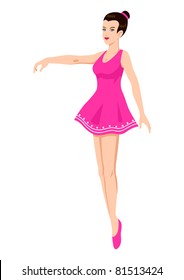 Vector illustration of a ballerina