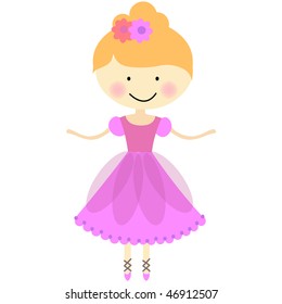 a vector illustration of a ballerina dance