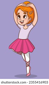 Ilustración vectorial de la bailarina