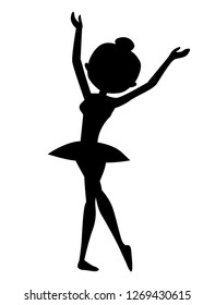 
vector illustration of ballerina silhouette