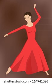 vector illustration of ballet dancer