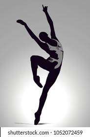 Vector Illustration of a Ballet Dancer Girl.