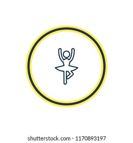 Vector illustration of ballet icon line. Beautiful activities element also can be used as ballerina icon element.