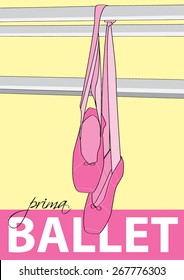 vector illustration of ballet shoes