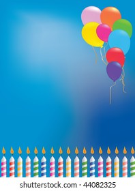 vector illustration of a Balloon birthday background