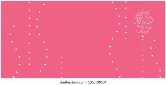 Vector illustration of balloon from calligraphic "AMOUR"- mean LOVE, written in French, on pink background for wedding design, Valentine`s Day cards, greetings, invitations, posters, prints, web.