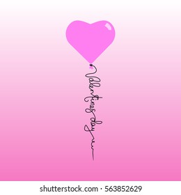 Vector illustration balloon in form of heart