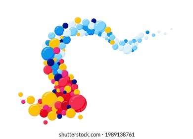 Vector illustration of balloon garland arch party decoration.
