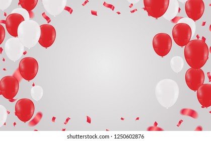 Vector illustration balloon of happy new year  place for christmas balls . modern greeting card design 