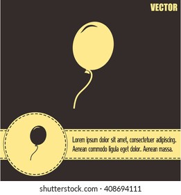 Vector illustration balloon icon
