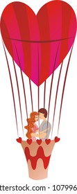Vector illustration of balloon love