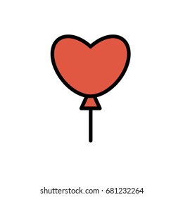 Vector illustration of balloon on white background