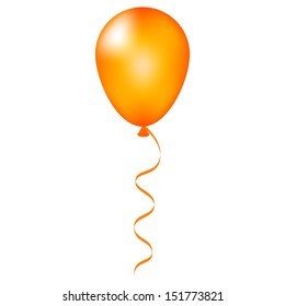 Vector illustration  of balloon orange