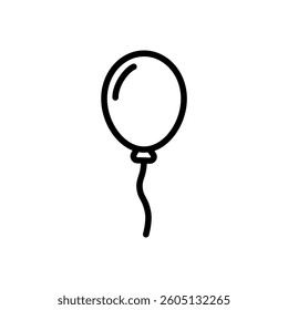 A vector illustration of a balloon in outlined and colored styles, isolated on a white background. Ideal for celebrations, parties, birthdays, festivals, and festive designs.
