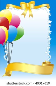 vector illustration with balloon for party