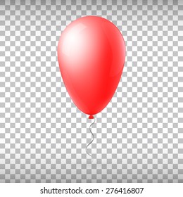 Vector illustration of vector balloon with ribbon isolated on background