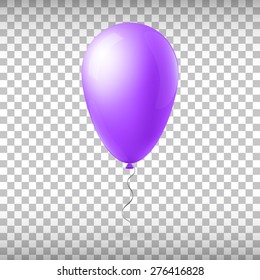 Vector illustration of vector balloon with ribbon isolated on background