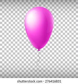 Vector illustration of vector balloon with ribbon isolated on background