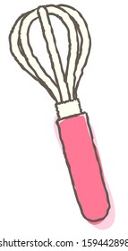 Vector Illustration Of Balloon Whisk