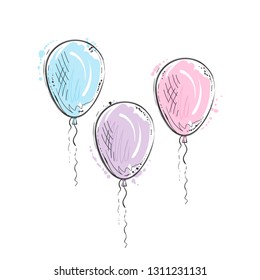 Vector illustration of balloons