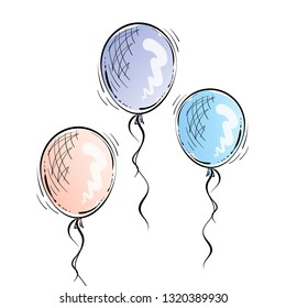 Vector illustration of balloons