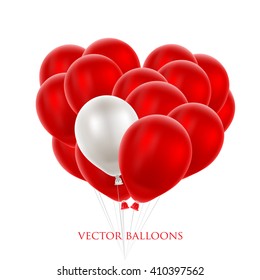 Vector illustration with balloons