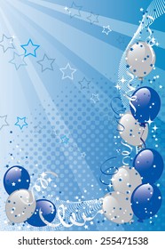 Vector illustration of balloons background.  Objects are layered.