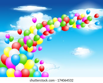 Vector illustration of balloons decoration.