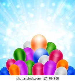 Vector illustration of balloons decoration.