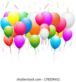 Vector illustration of balloons decoration.