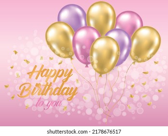 Vector illustration of balloons on a transparent background. Holiday, birthday.
