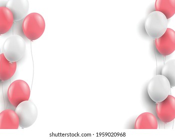 Vector illustration. Balloons on a white background.
