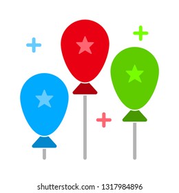 Vector illustration of balloons & party