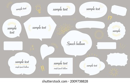 Vector illustration of balloons, reactions and sun rays