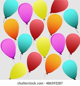 vector illustration - balloons seamless pattern