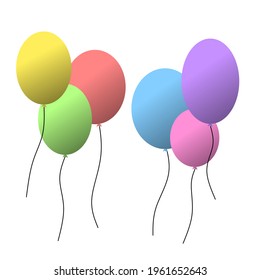 vector illustration of balloons, suitable for decorating birthday greetings, decorations for happy father's day, mother's day, and other special day greetings