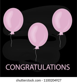 Vector illustration Balloons for t-shirt design, postcards, logos, banner, poster