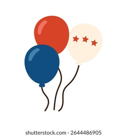 Vector Illustration Of Balloons With United States Accent