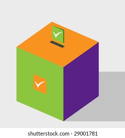 Vector Illustration of Ballot Box
