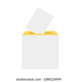 Vector Illustration Ballot. Icon Election Box