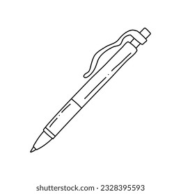 Vector illustration of a ballpoint pen in doodle style.