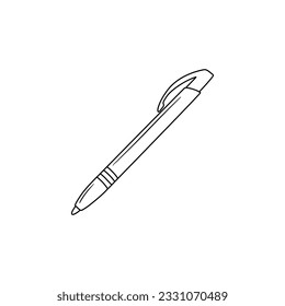 Ilustración vectorial de un bolígrafo en forma de doodle.