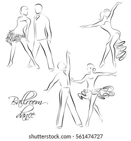 Royalty Free Ballroom Dance Sketch Stock Images Photos