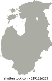 Vector Illustration of Baltic countries map
