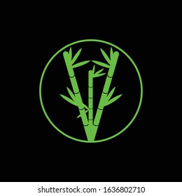 Vector illustration of bamboo and circle. Great for icons, logos, etc.