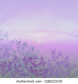 Vector illustration of bamboo, design of Chinese and Japanese bamboo trees,  colorful trees wallpaper for cards and web.