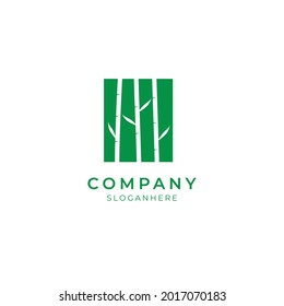 vector illustration of bamboo logo icon element perfect for nature modern company