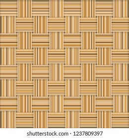 Vector illustration. Bamboo mat rug texture. Seamless pattern.