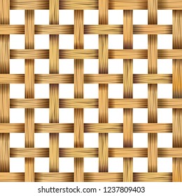 Vector illustration. Bamboo mat rug texture. Seamless pattern.